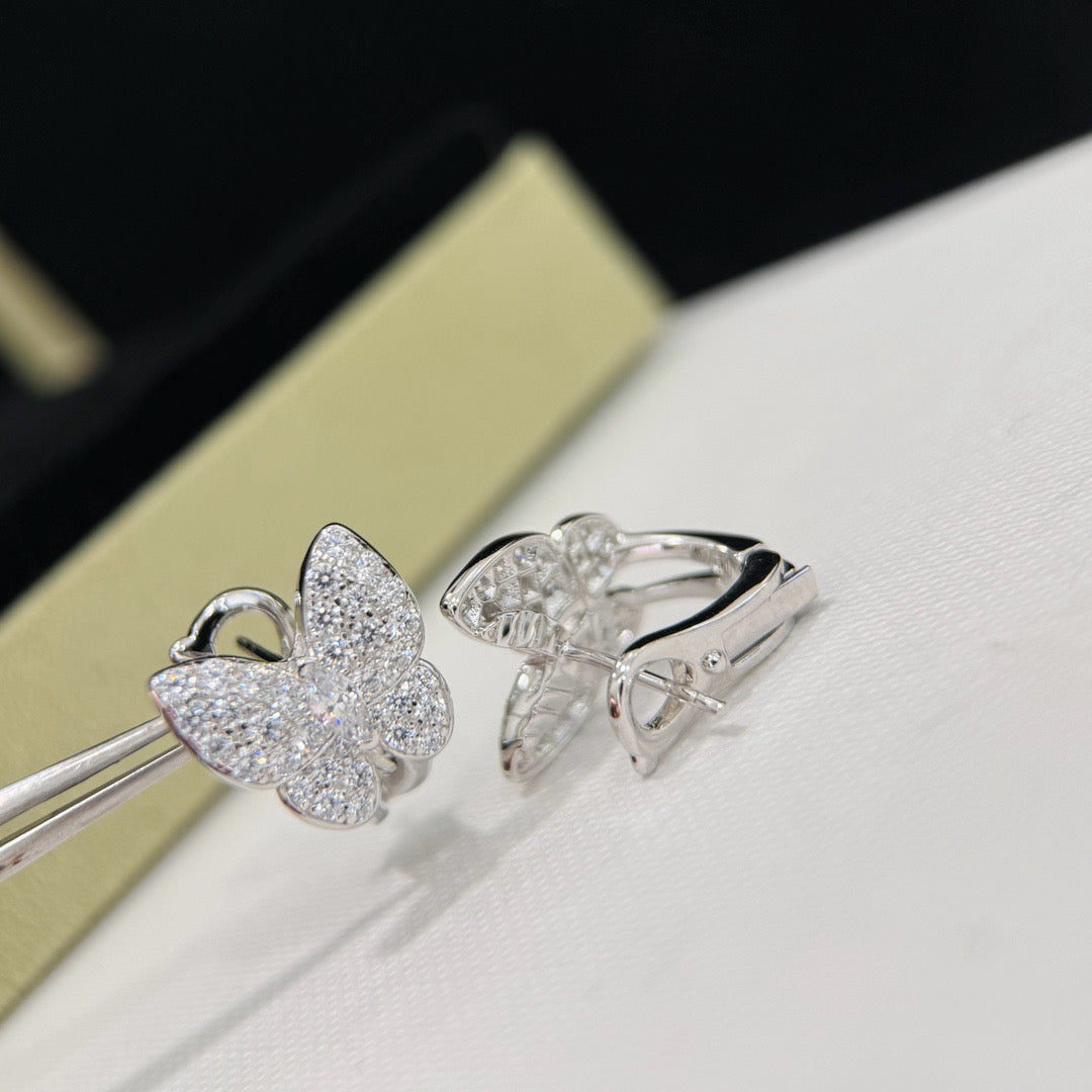 [⭐⭐JeweliWhal]バタフライ・オールダイヤモンド・ピアス