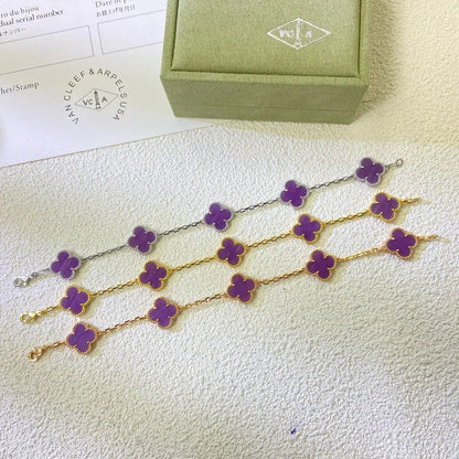 [⭐⭐JeweliWhal] CLOVER 5 MOTIF VIOLET BRACELET COLLECTION