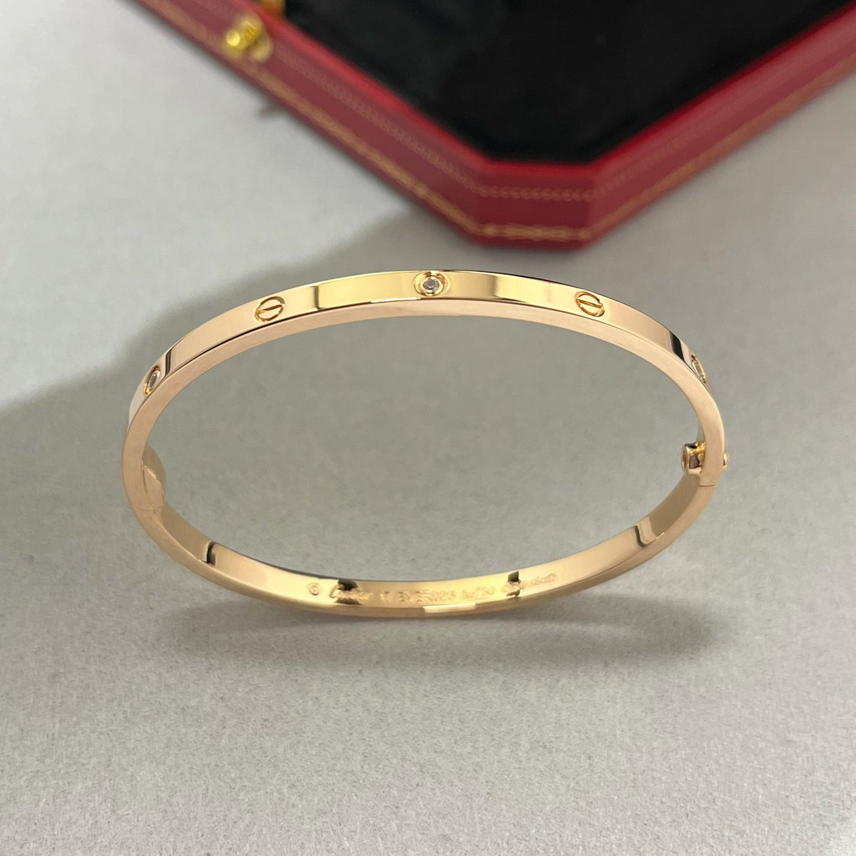 [⭐⭐JeweliWhal]LOVEブレスレット 3.65mm ダイヤモンド6石