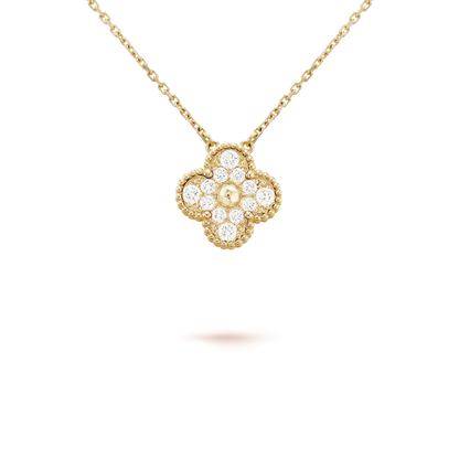 [⭐⭐JeweliWhal]CLOVER 15MM ダイヤモンド シングル フラワー ネックレス