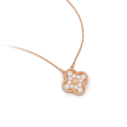 [⭐⭐JeweliWhal]CLOVER 15MM ダイヤモンド シングル フラワー ネックレス