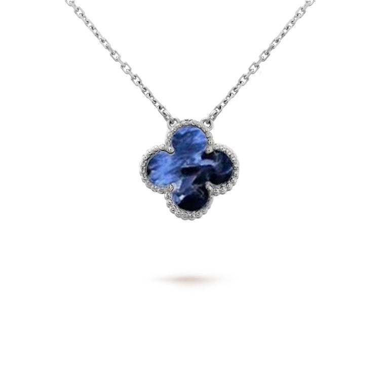 [⭐⭐JeweliWhal]CLOVER 15MM PIETERSITE NECKLACE SILVER