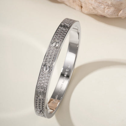 [⭐⭐JeweliWhal]LOVE BRACELET 6.1MM DIAMOND-PAVED