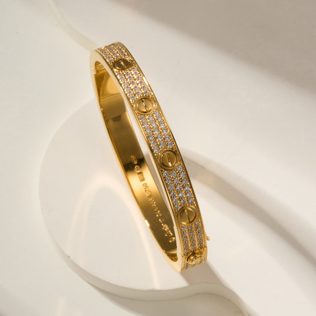 [⭐⭐JeweliWhal]LOVE BRACELET 6.1MM DIAMOND-PAVED