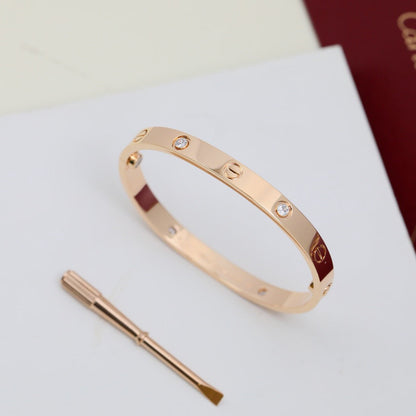 [⭐⭐JeweliWhal]LOVE BRACELET 6.1MM 4 DIAMONDS