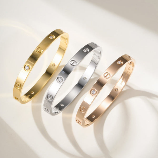 [⭐⭐JeweliWhal]LOVE BRACELET 6.1MM 4 DIAMONDS