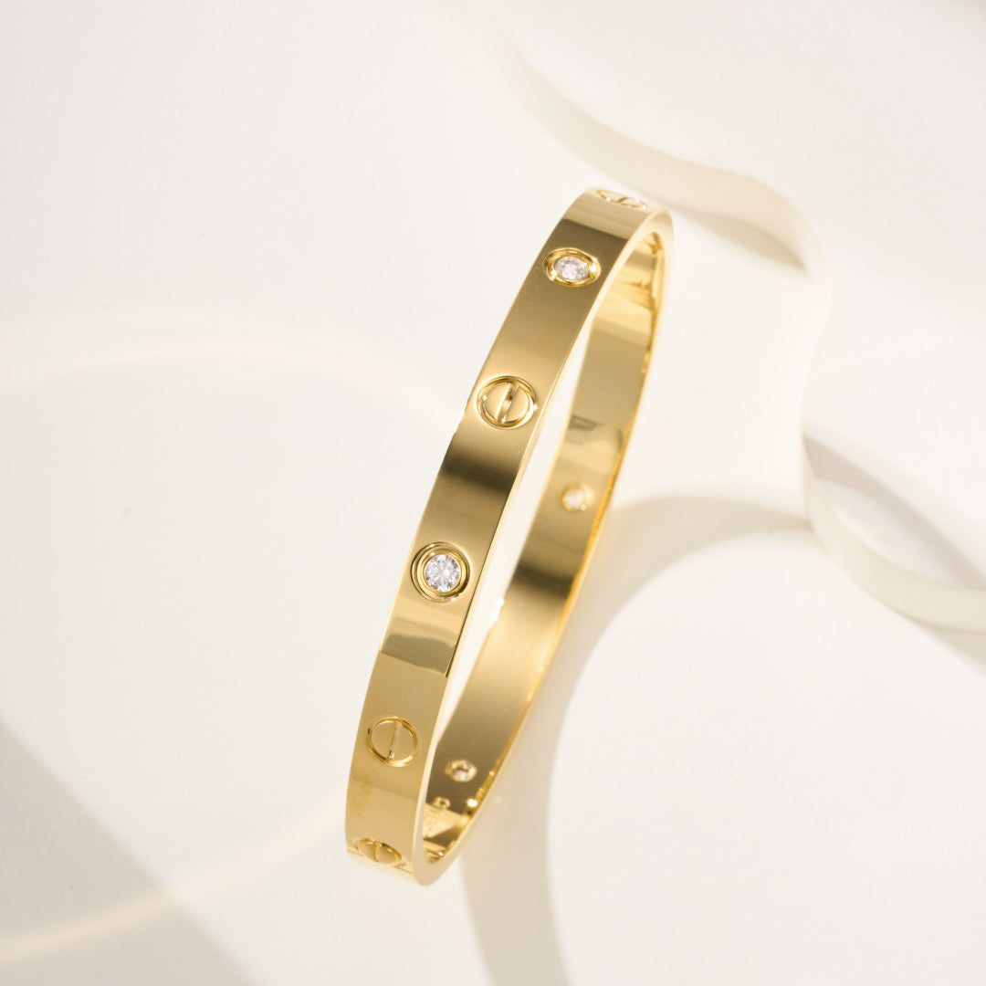 [⭐⭐JeweliWhal]LOVE BRACELET 6.1MM 4 DIAMONDS