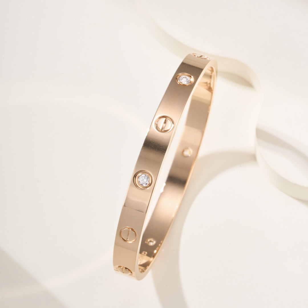 [⭐⭐JeweliWhal]LOVE BRACELET 6.1MM 4 DIAMONDS