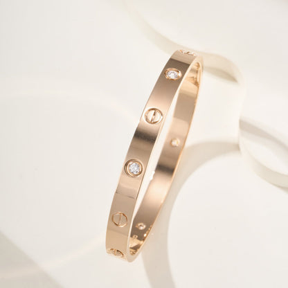 [⭐⭐JeweliWhal]LOVE BRACELET 6.1MM 4 DIAMONDS