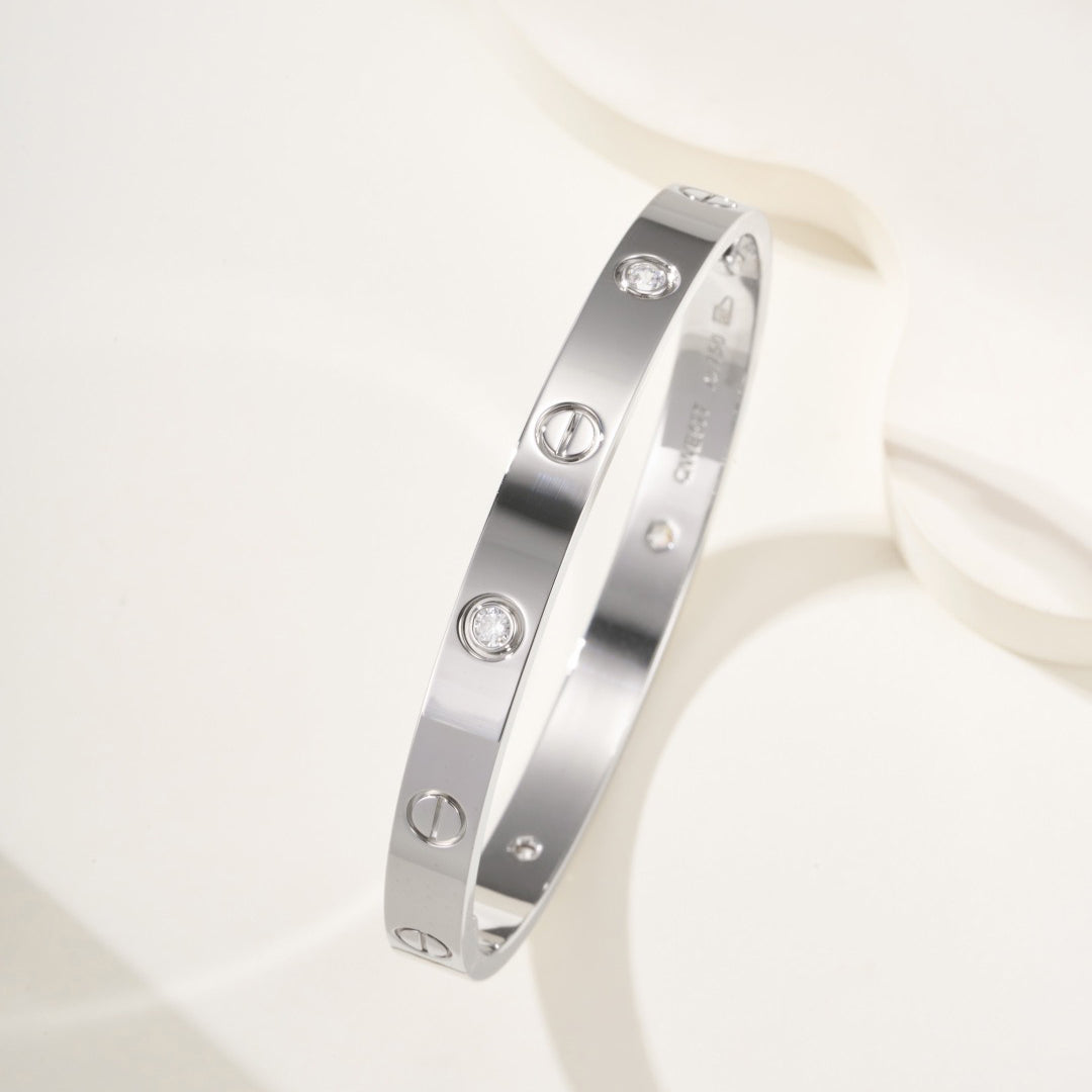 [⭐⭐JeweliWhal]LOVE BRACELET 6.1MM 4 DIAMONDS