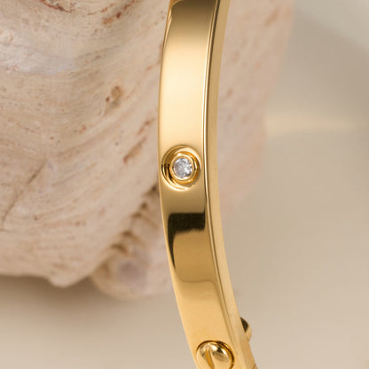 [⭐⭐JeweliWhal]LOVEブレスレット 3.65mm ダイヤモンド6石