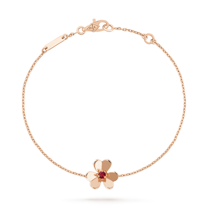 [⭐⭐JeweliWhal]FRIVOLE GOLD FLOWER PINK MALACHITE BRACELET
