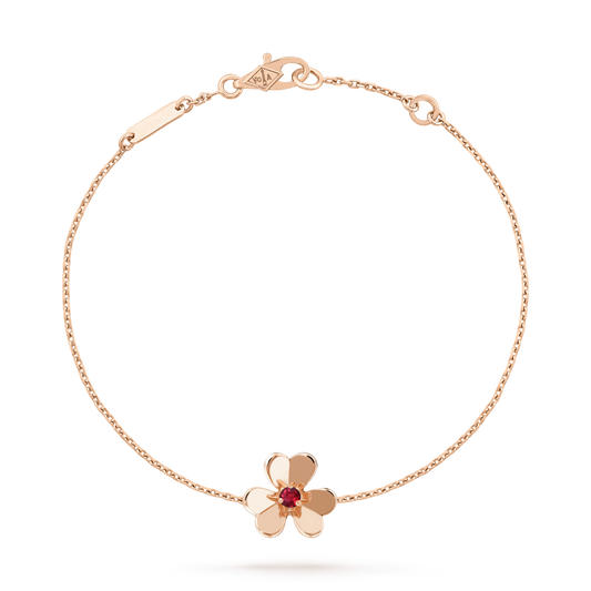 [⭐⭐JeweliWhal]FRIVOLE GOLD FLOWER PINK MALACHITE BRACELET