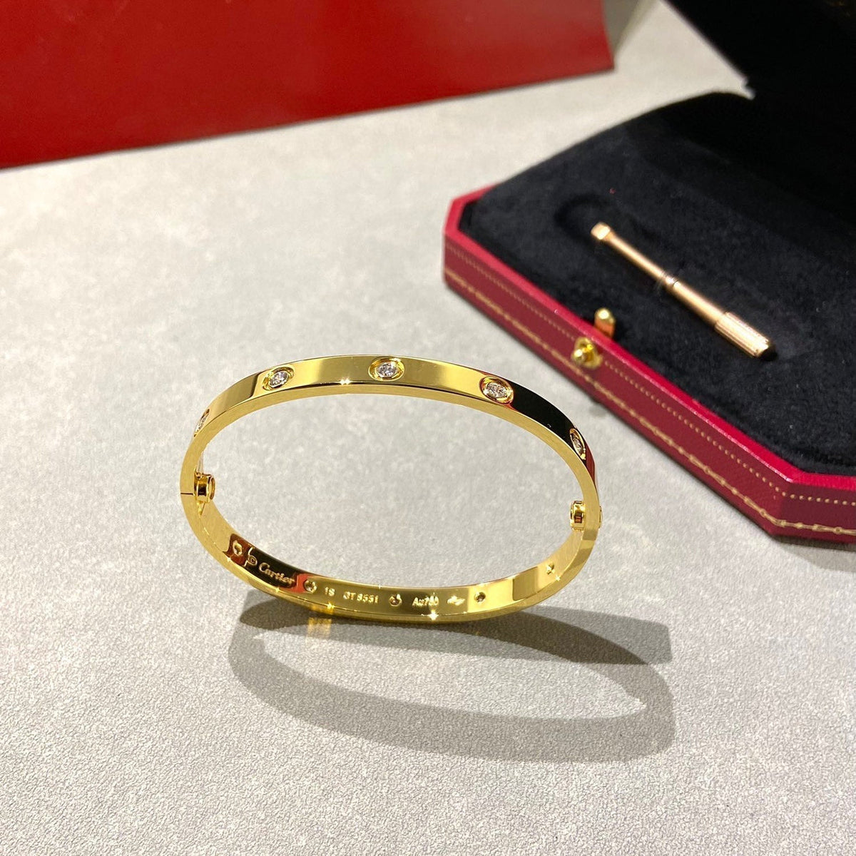 [⭐⭐JeweliWhal]LOVE BRACELET 6.1MM 10 DIAMONDS