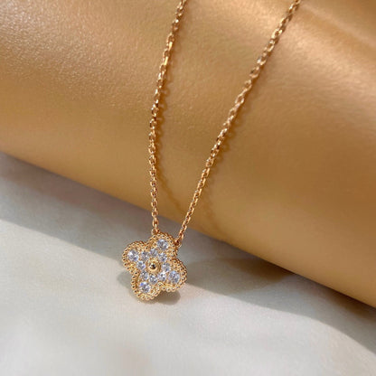 [⭐⭐JeweliWhal]CLOVER 15MM ダイヤモンド シングル フラワー ネックレス