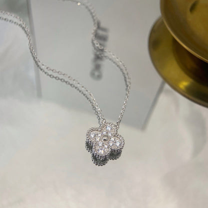 [⭐⭐JeweliWhal]CLOVER 15MM ダイヤモンド シングル フラワー ネックレス