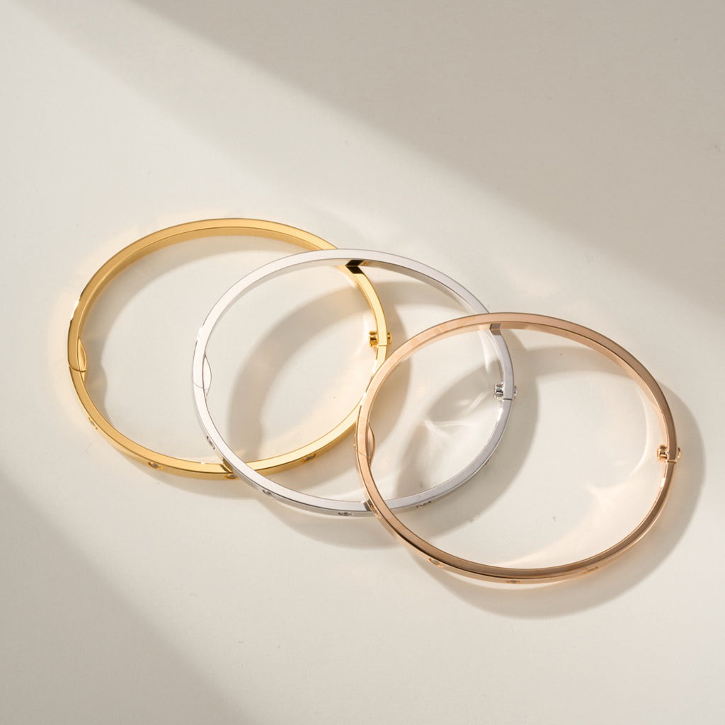 [⭐⭐JeweliWhal]LOVE BRACELET 3.65MM 10 DIAMONDS