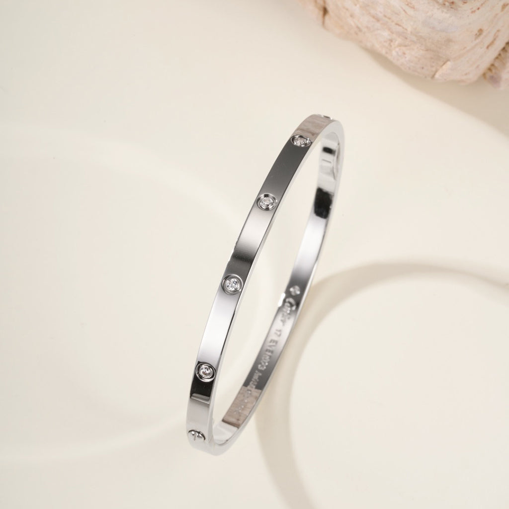 [⭐⭐JeweliWhal]LOVE BRACELET 3.65MM 10 DIAMONDS