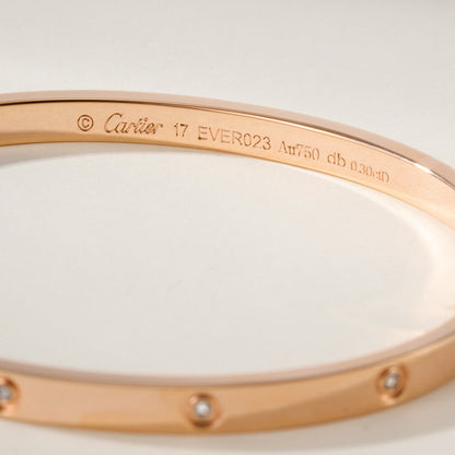 [⭐⭐JeweliWhal]LOVE BRACELET 3.65MM 10 DIAMONDS