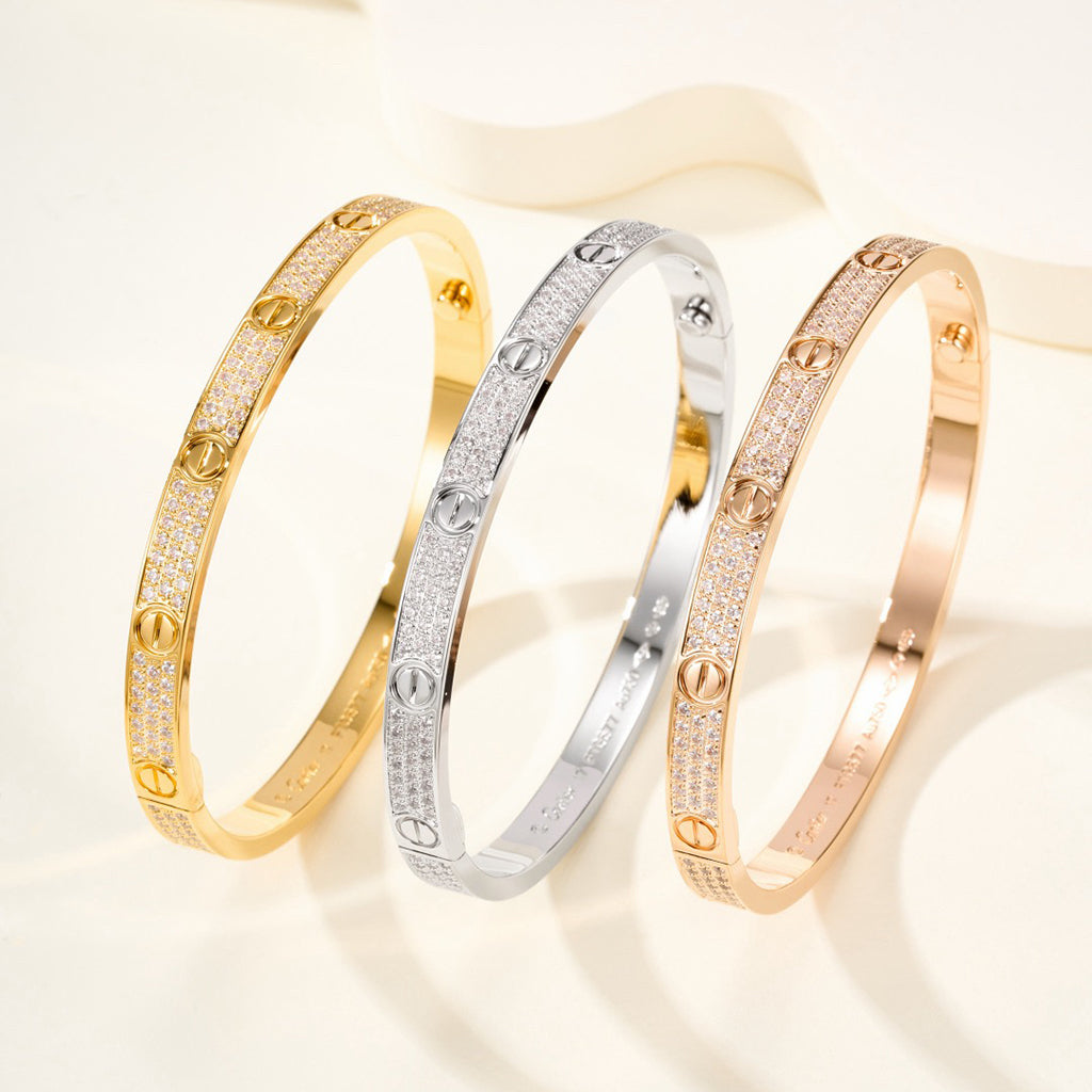 [⭐⭐JeweliWhal]LOVEブレスレット 4.8MM ダイヤモンドパヴェ