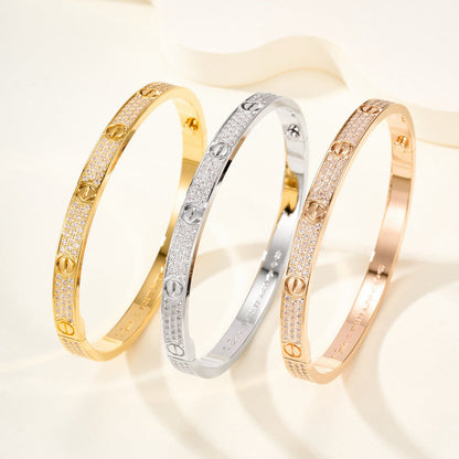 [⭐⭐JeweliWhal]LOVEブレスレット 4.8MM ダイヤモンドパヴェ