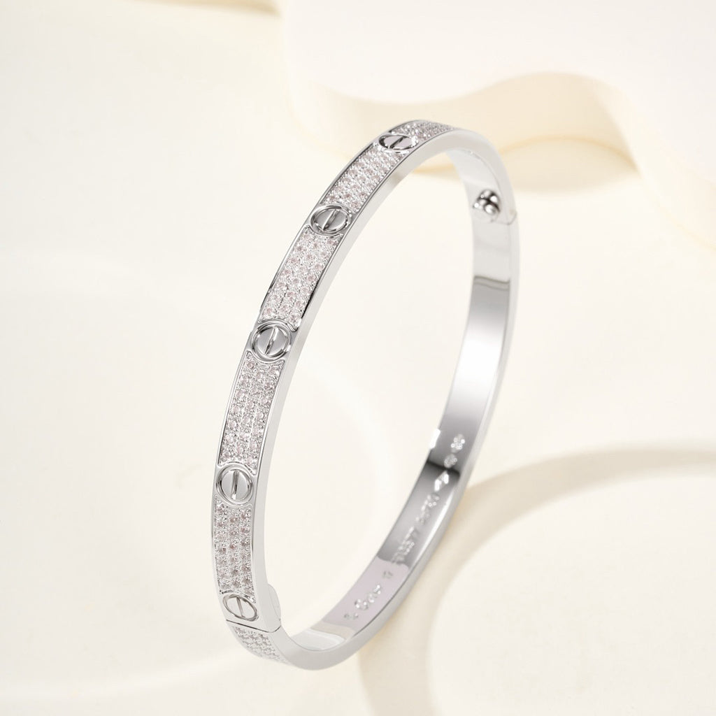 [⭐⭐JeweliWhal]LOVEブレスレット 4.8MM ダイヤモンドパヴェ