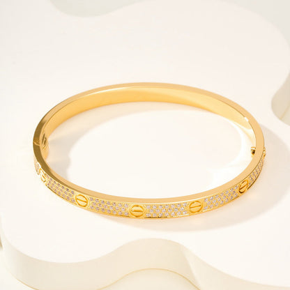 [⭐⭐JeweliWhal]LOVEブレスレット 4.8MM ダイヤモンドパヴェ