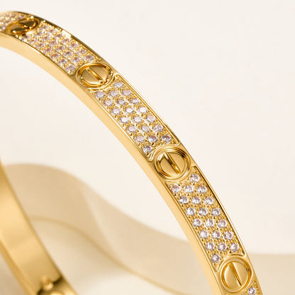 [⭐⭐JeweliWhal]LOVEブレスレット 4.8MM ダイヤモンドパヴェ