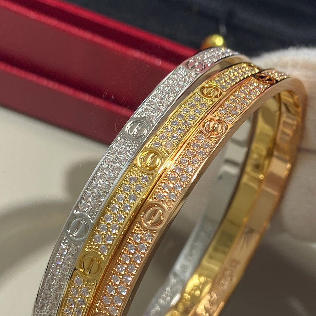 [⭐⭐JeweliWhal]LOVEブレスレット ダイヤモンドパヴェ 3.65MM