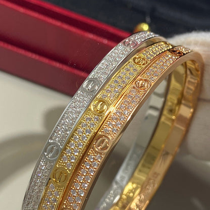 [⭐⭐JeweliWhal]LOVEブレスレット ダイヤモンドパヴェ 3.65MM
