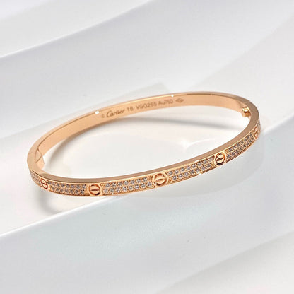 [⭐⭐JeweliWhal]LOVEブレスレット ダイヤモンドパヴェ 3.65MM