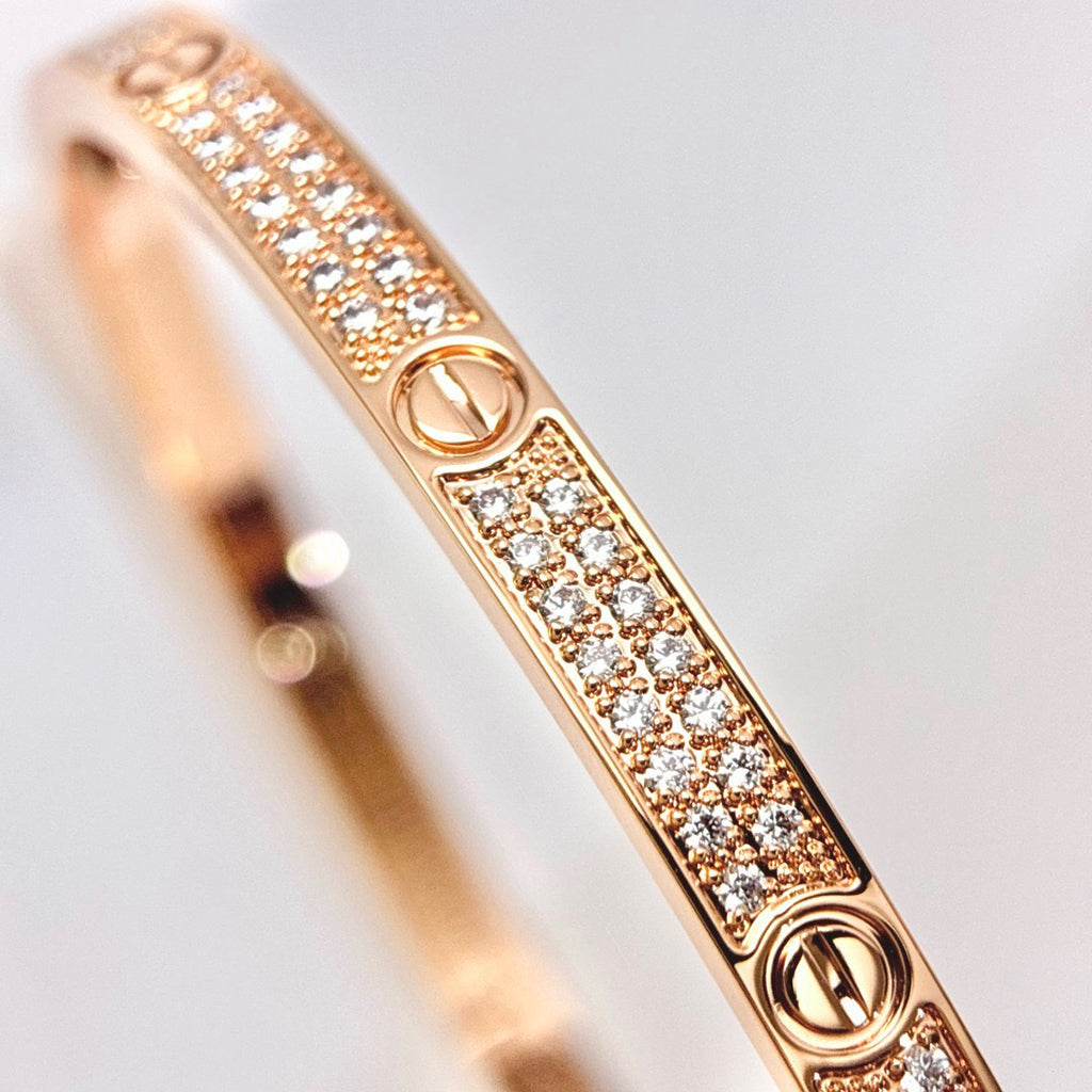 [⭐⭐JeweliWhal]LOVEブレスレット ダイヤモンドパヴェ 3.65MM