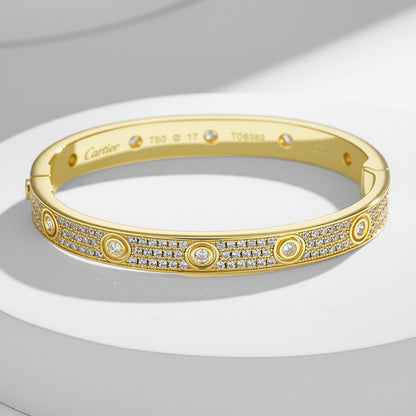 [⭐⭐JeweliWhal]LOVE BRACELET 6.1MM DIAMOND-PAVED 10 BIG DIAMONDS