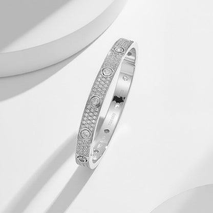 [⭐⭐JeweliWhal]LOVE BRACELET 6.1MM DIAMOND-PAVED 10 BIG DIAMONDS