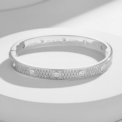 [⭐⭐JeweliWhal]LOVE BRACELET 6.1MM DIAMOND-PAVED 10 BIG DIAMONDS