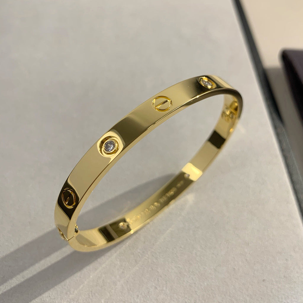 [⭐⭐JeweliWhal]LOVE BRACELET 6.1MM 4 DIAMONDS