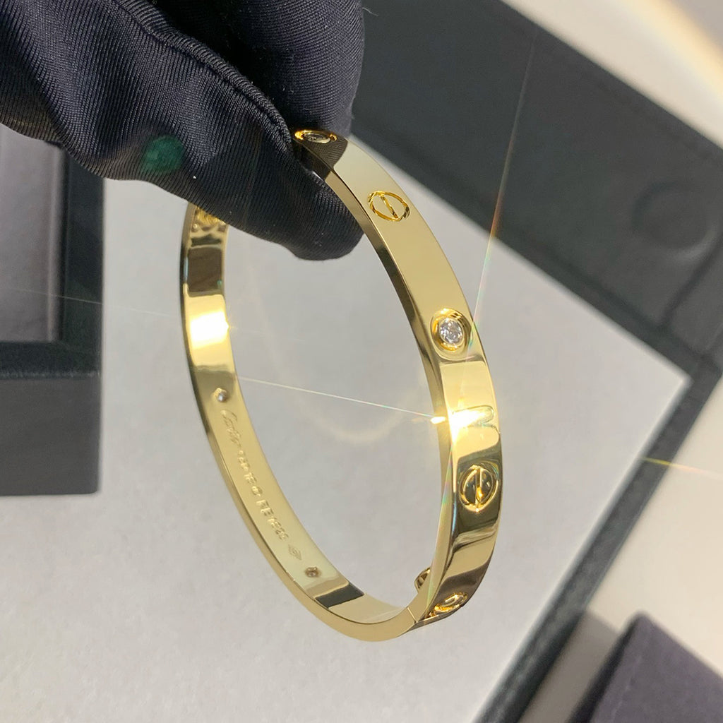 [⭐⭐JeweliWhal]LOVE BRACELET 6.1MM 4 DIAMONDS