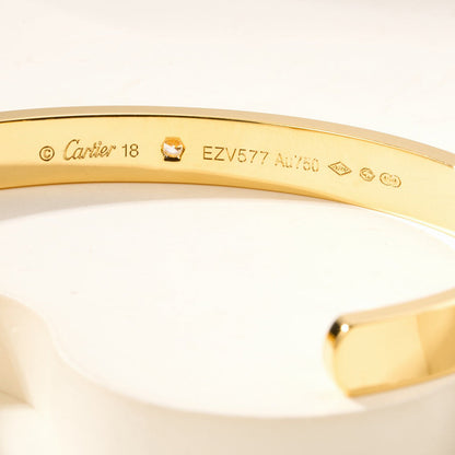 [⭐⭐JeweliWhal]LOVE ブレスレット 6.1mm 1ダイヤモンド オープンカフ