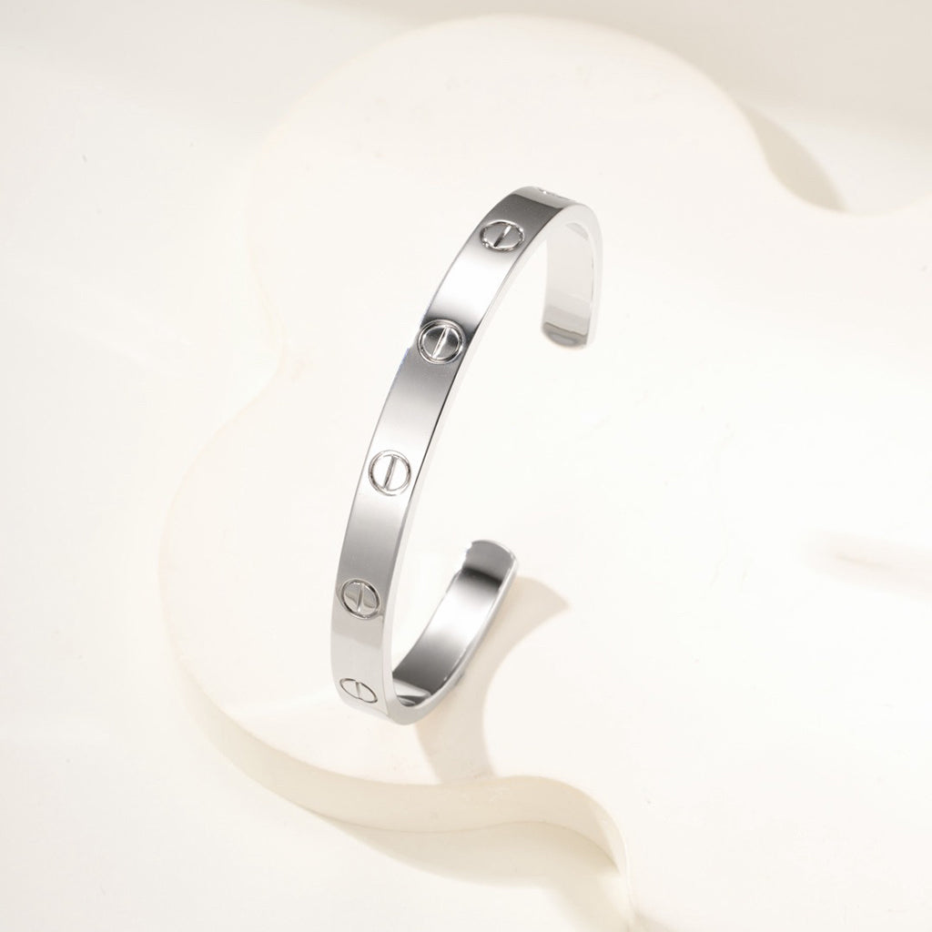 [⭐⭐JeweliWhal]LOVE BRACELET 6.1MM OPEN CUFF