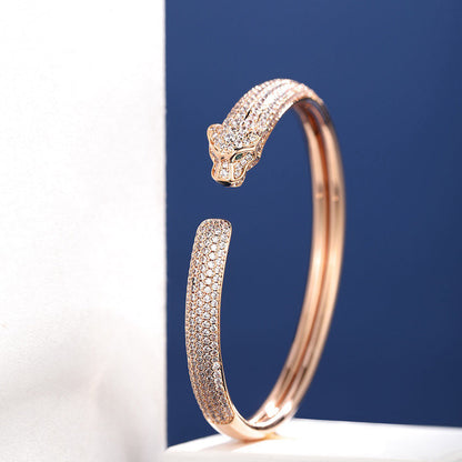 [⭐⭐JeweliWhal]PANTHERE FULL DIAMOND OPEN BRACELET