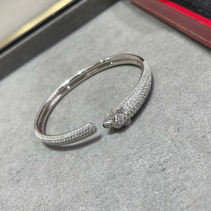[⭐⭐JeweliWhal]PANTHERE FULL DIAMOND OPEN BRACELET