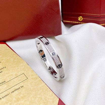 [⭐⭐JeweliWhal]LOVE BRACELET 6.1MM DIAMOND-PAVED CERAMIC