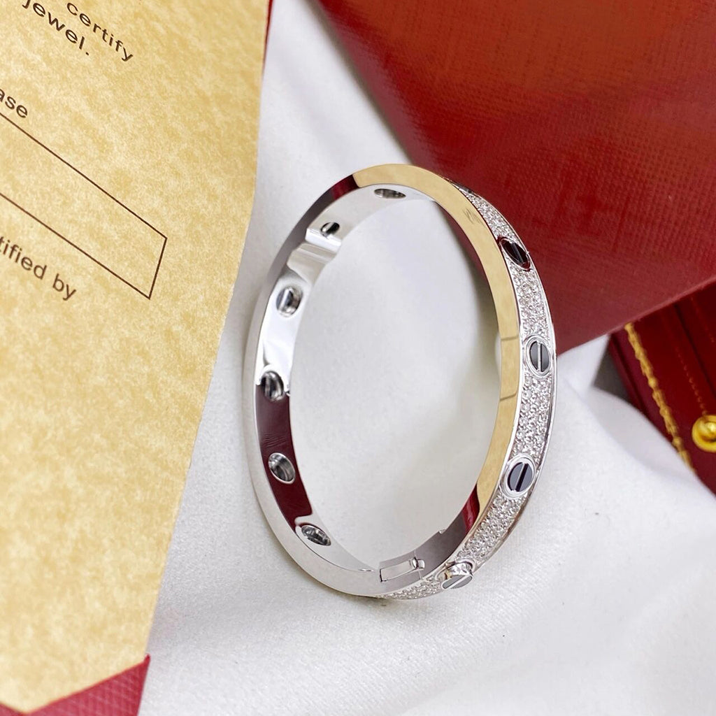 [⭐⭐JeweliWhal]LOVE BRACELET 6.1MM DIAMOND-PAVED CERAMIC
