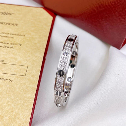[⭐⭐JeweliWhal]LOVE BRACELET 6.1MM DIAMOND-PAVED CERAMIC