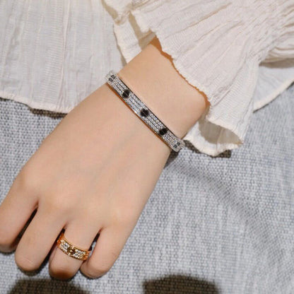 [⭐⭐JeweliWhal]LOVE BRACELET 6.1MM DIAMOND-PAVED CERAMIC