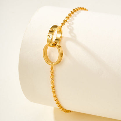 [⭐⭐JeweliWhal]LOVE BRACELET DOUBLE RING