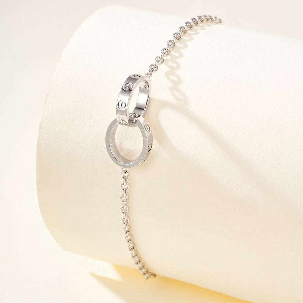 [⭐⭐JeweliWhal]LOVE BRACELET DOUBLE RING