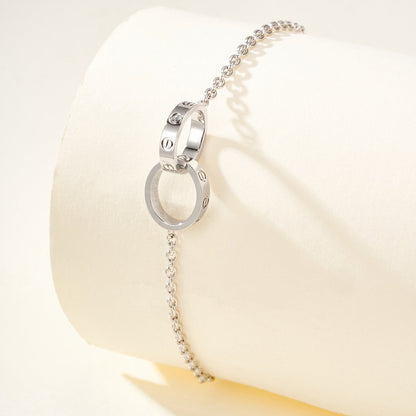 [⭐⭐JeweliWhal]LOVE BRACELET DOUBLE RING
