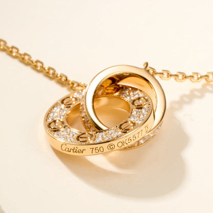 [⭐⭐JeweliWhal]LOVE DOUBLE RING FULL DIAMOND BRACELET