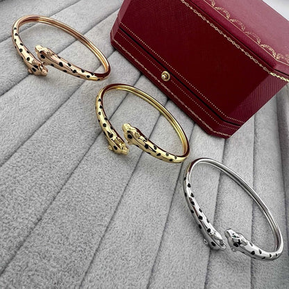 [⭐⭐JeweliWhal]PANTHERE DOUBLE HEADED OPEN BRACELET